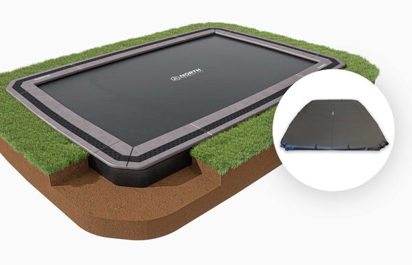 NORTH INGROUND TRAMPOLINE + Safety Net