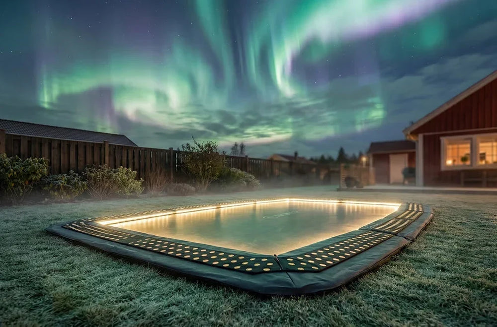 Why illuminated trampolines are this summer's must-have garden feature