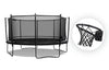 Oval | 12ft x 8ft Trampoline + Basketball Hoop Bundle