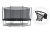 Oval | 12ft x 8ft Trampoline + Basketball Hoop Bundle